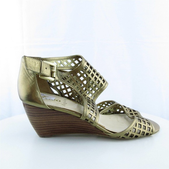 Enzo Angiolini Women‎ Gladiator Shoes Quinn Bronze Leather Buckle Size 8 Medium - Picture 5 of 10